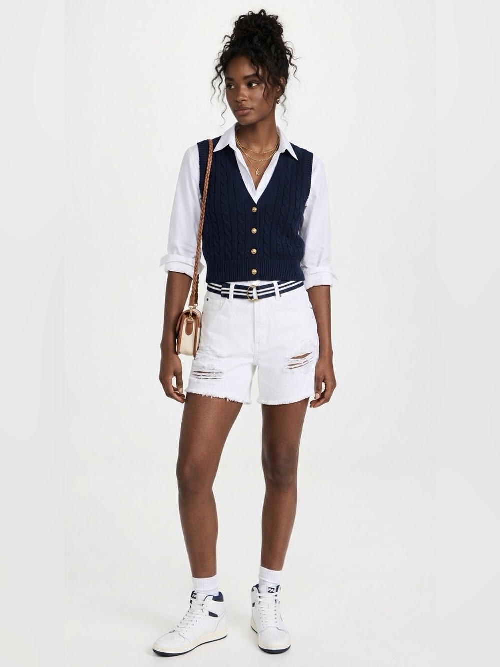 Billabong White High Waisted Women Shorts